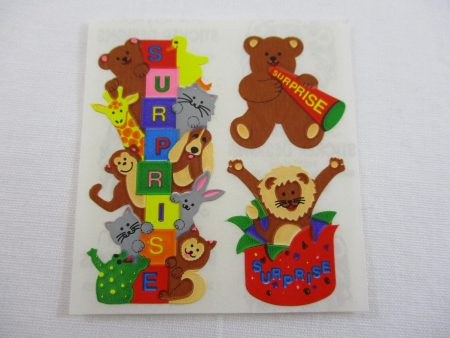 Sandylion Bear Surprise Party Sticker Sheet   Module - Vintage & Collectible For Discount