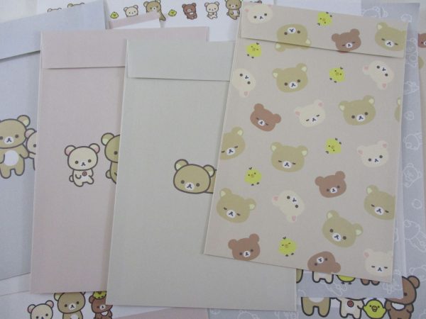 Cute Kawaii San-X Rilakkuma Classic 2022 Letter Sets - Stationery Writing Paper Envelope Online Sale