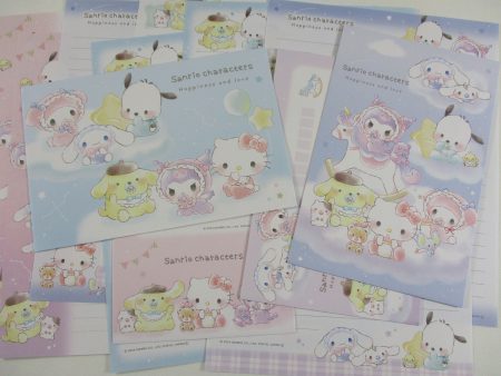 Cute Kawaii Sanrio Characters Hello Kitty Kuromi My Melody Purin Pochacco 2024 Letter Sets - Writing Paper Envelope Stationery on Sale