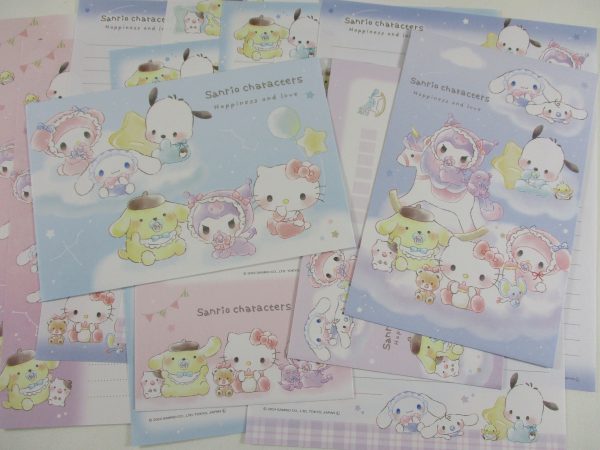 Cute Kawaii Sanrio Characters Hello Kitty Kuromi My Melody Purin Pochacco 2024 Letter Sets - Writing Paper Envelope Stationery on Sale