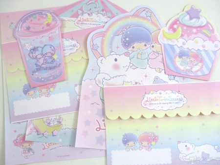 Cute Kawaii Little Twin Stars Rainbow Cupcake 2020 - Penpal Stationery Writing Paper Envelope Preowned For Cheap