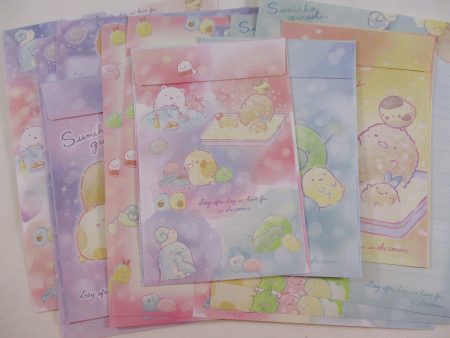 Cute Kawaii San-X Sumikko Gurashi Rainbow Sky Bubble Letter Sets - Writing Paper Envelope Stationery Penpal Gift Hot on Sale