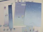 Cute Kawaii Q-Lia Magical Blue Starry Things Letter Sets - Stationery Writing Paper Envelope Penpal Fashion