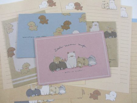 Cute Kawaii Q-Lia Cat and Dog Friends Letter Sets - Writing Paper Envelope Stationery Fashion