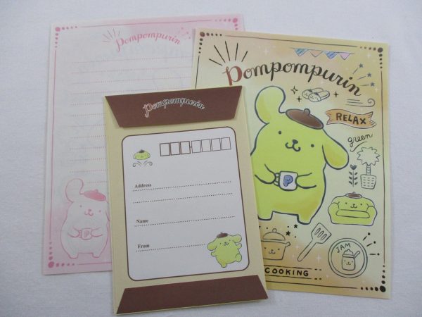 Cute Kawaii Pom Pom Purin Letter Sets - D Cheap