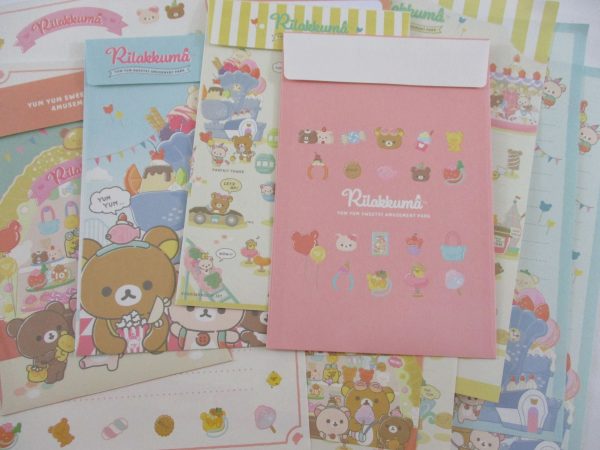 Cute Kawaii San-X Rilakkuma Sweet Park 2022 Letter Sets - Stationery Writing Paper Envelope For Discount