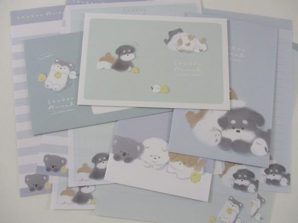 Cute Kawaii Q-Lia Shugou Dog Puppies Letter Sets - Stationery Writing Paper Envelope Penpal Cheap