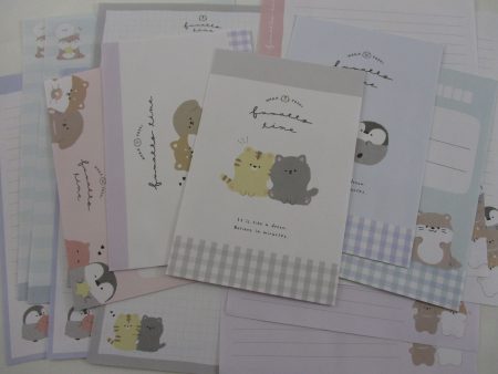 Cute Kawaii Crux Fuwatto Time Cat Dog Penguin Seal Letter Sets Stationery - writing paper envelope For Cheap