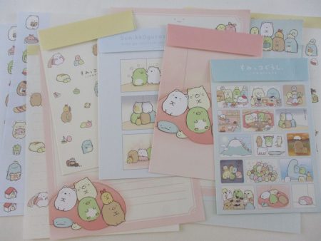 Cute Kawaii San-X Sumikko Gurashi Friends Collage Retro Letter Sets - B Writing Paper Envelope Stationery Penpal For Discount