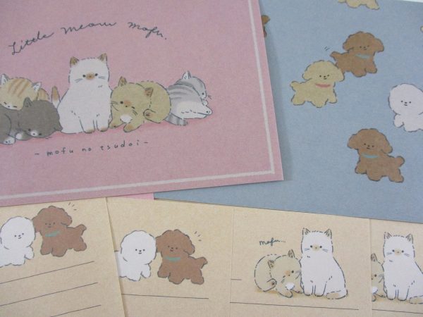 Cute Kawaii Q-Lia Cat and Dog Friends Letter Sets - Writing Paper Envelope Stationery Fashion