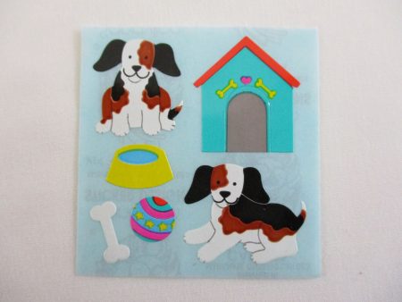 Sandylion Dog Sticker Sheet   Module - Vintage & Collectible - Rare Blue Backing Online Hot Sale