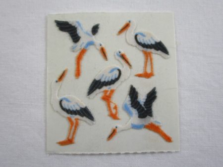 Sandylion Bird Fuzzy Sticker Sheet   Module - Vintage & Collectible Hot on Sale