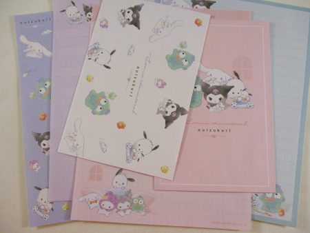 Cute Kawaii Sanrio Characters Cinnamoroll Pochacco Kuromi Hangyodon Nuizukuri Letter Sets - Writing Paper Envelope Stationery Penpal Collectible Gift Fashion