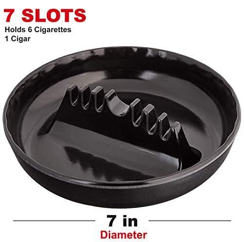 Set of 4 Assorted Colors - Round Plastic Melamine Cigarette Cigar Ashtray Tabletop Ash Tray By Escest Cheap