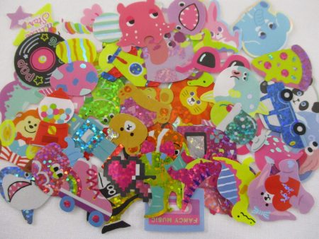 Animals Fish 80 s Fun Theme Music Toys Variety Flake Stickers - 50 pcs Cheap