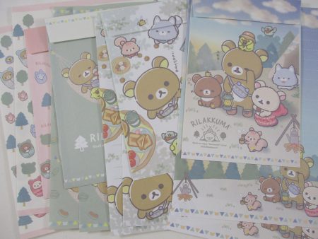 Cute Kawaii San-X Rilakkuma Camping Nature Forest Letter Sets - A - Stationery Writing Paper Envelope Sale