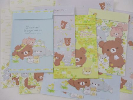 Cute Kawaii San-X Rilakkuma Chairoi Koguma Letter Sets - 2022 A - Stationery Writing Paper Envelope Cheap