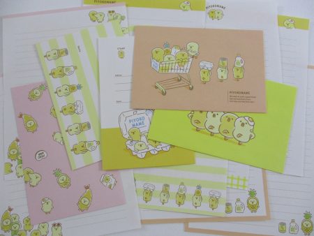 Cute Kawaii Mind Wave Chicks and Eggs Piyokomame  Letter Sets - Stationery Writing Paper Envelope Penpal Discount