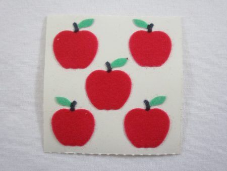 Sandylion Apple Fuzzy Sticker Sheet   Module - Vintage & Collectible For Discount