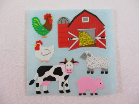 Sandylion Barn Animals Sticker Sheet   Module - Vintage & Collectible - Rare Blue Backing For Cheap