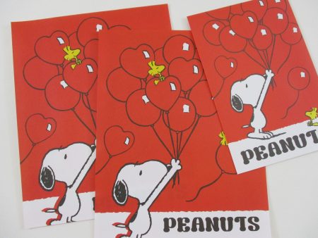 Cute Kawaii Peanuts Snoopy Hearts Letter Set - Stationery Writing Paper Penpal Collectible For Discount