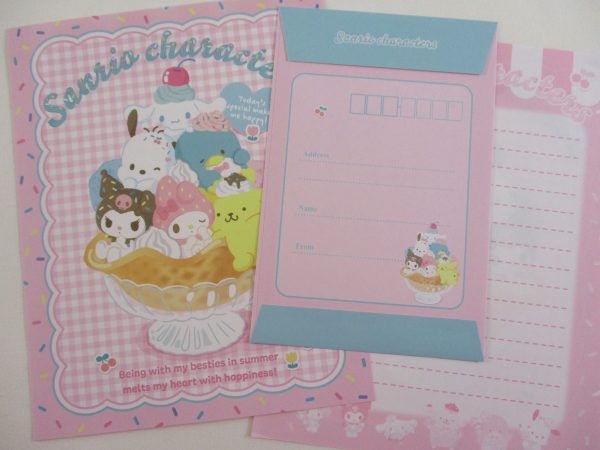 Cute Kawaii Sanrio Characters Pochacco My Melody Kuromi Purin Cinnamoroll Letter Set 2023 - Writing Papers Envelope Online Hot Sale