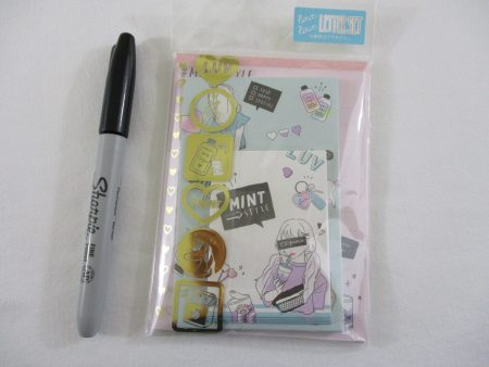 Crux Mint Style Girl MINI Letter Set Pack - Stationery Writing Note Paper Envelope Online Sale