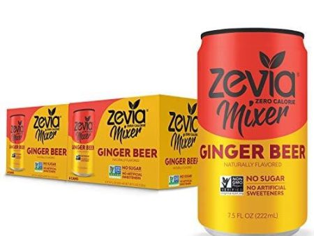 Zevia Ginger Beer, 7.5oz (Pack of 12) Zero Calories or Sugar, Naturally Sweetened with Stevia Leaf Extract , A Perfect Drink Mixer For Cheap