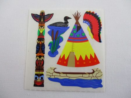 Sandylion American Indian Sticker Sheet   Module - Vintage & Collectible Online now