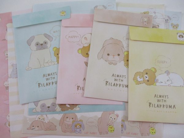 Cute Kawaii San-X Rilakkuma Always with Rilakkuma Letter Sets - Stationery Writing Paper Envelope Cheap