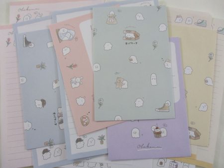 Cute Kawaii Crux Ghost Bear Rabbit Letter Sets Stationery - writing paper envelope Fashion