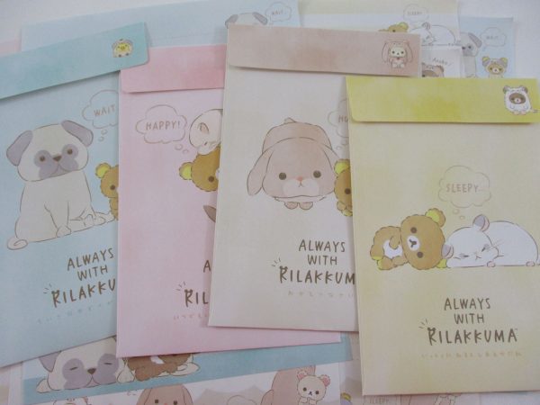 Cute Kawaii San-X Rilakkuma Always with Rilakkuma Letter Sets - Stationery Writing Paper Envelope Cheap