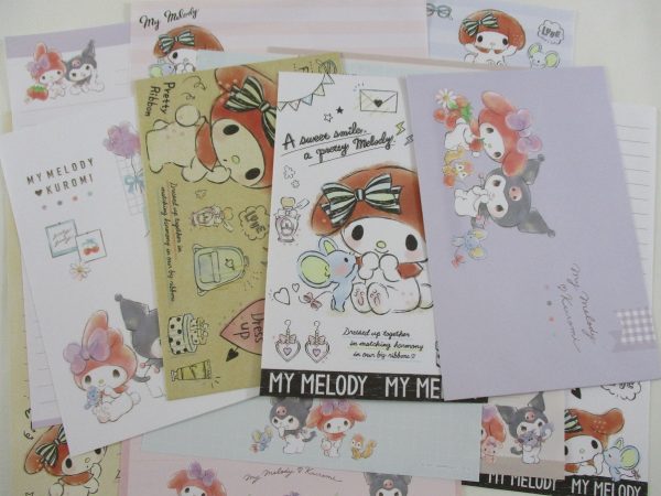 Cute Kawaii My Melody and Kuromi Letter Sets - Writing Paper Envelope Stationery Discount