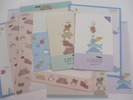 Cute Kawaii Q-Lia Fish Shark Ocean Sea Letter Sets - Stationery Writing Paper Envelope Penpal Fashion