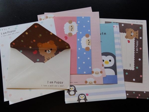 Cute Kawaii Mindwave I am Puppy Dog Penguin Sheep Letter Sets For Sale