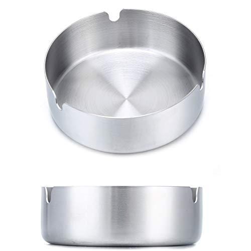 Pack of 3 Cigar Ashtray Tabletop Round Stainless Steel Ash Tray Suitable for Cigarette Ash Holder for Home,Hotel,Restaurant,Indoor,Outdoor Online Hot Sale