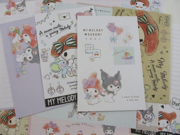 Cute Kawaii My Melody and Kuromi Letter Sets - Writing Paper Envelope Stationery Discount