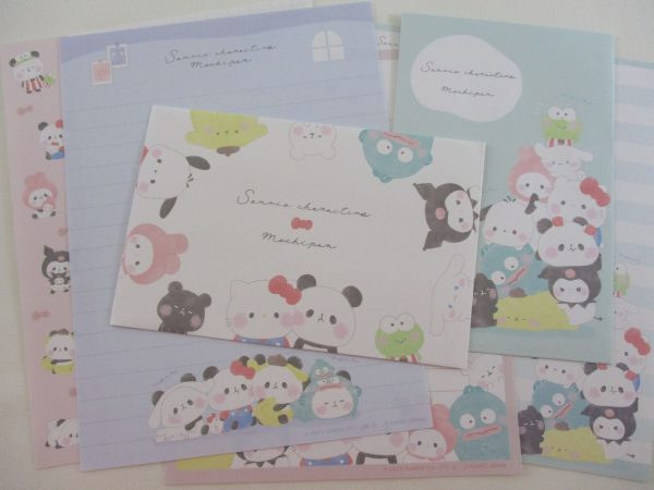 Cute Kawaii Sanrio Characters Mochipan Hello Kitty Kuromi My Melody Purin Pochacco Letter Sets - Writing Paper Envelope Stationery Supply