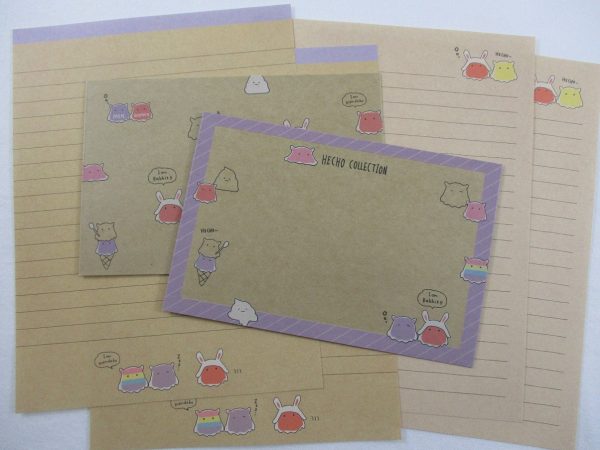 Cute Kawaii Q-Lia Hecho Collection Letter Sets - Writing Paper Envelope Stationery on Sale