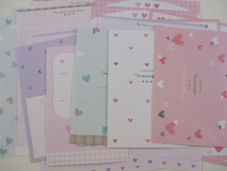 Kamio Amour Hearts Letter Sets - D full of joy - Stationery Writing Paper Envelope Online