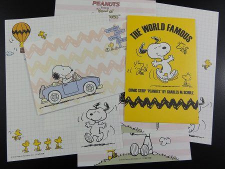 Cute Kawaii Peanuts Snoopy Letter Sets Stationery Paper - S For Sale