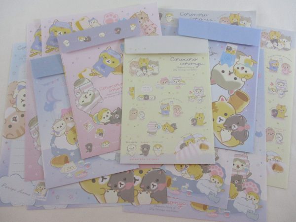 Cute Kawaii San-X CorocoroCoroNya Cat Feline Kitten Letter Sets 2023 Cheap