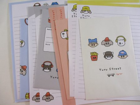 Cute Kawaii Crux Yuru Street Fun Letter Sets - Stationery Writing Paper Envelope Penpal Gift Online