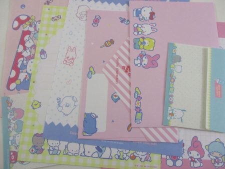 Cute Kawaii Hello Kitty Little Twin Stars My Melody Pochacco Tuxedosam Cherry Chum Letter Sets - Penpal Stationery Writing Paper Envelope Online now