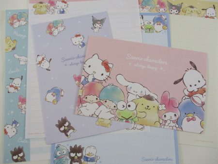 Cute Kawaii Little Twin Stars Hello Kitty Keroppi Pochacco My Melody Tuxedosam Purin Cinnamoroll Letter Sets - A - Writing Paper Envelope Stationery For Cheap