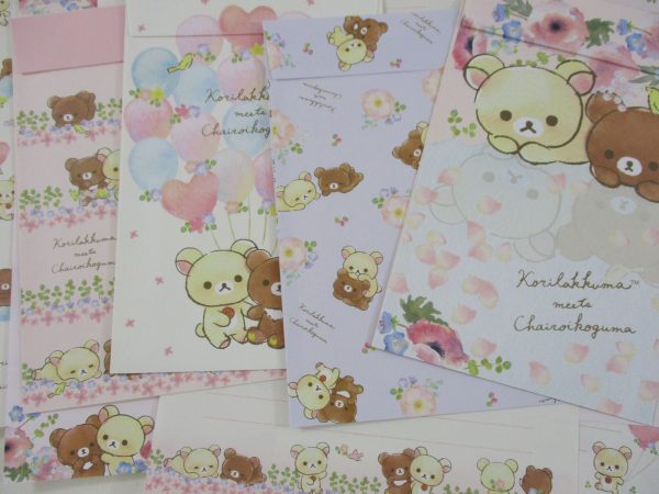 Cute Kawaii San-X Korilakkuma Chairoikoguma Rilakkuma Letter Sets - Stationery Writing Paper Envelope For Sale