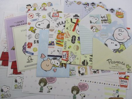 Cute Kawaii  Peanuts Snoopy Letter Paper + Envelope Theme Set Sale