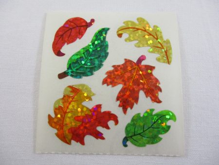 Sandylion Autumn Leaves Glitter Sticker Sheet   Module - Vintage & Collectible on Sale