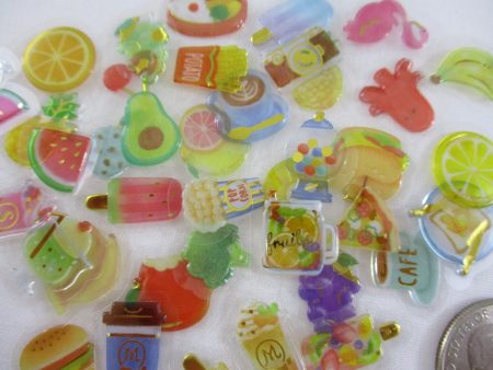 Candy Drop Style Food and Drink theme Flake Stickers - 45 pcs Online