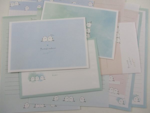 Cute Kawaii Q-Lia Birds Pastel Color Letter Sets - Stationery Writing Paper Envelope Penpal For Cheap